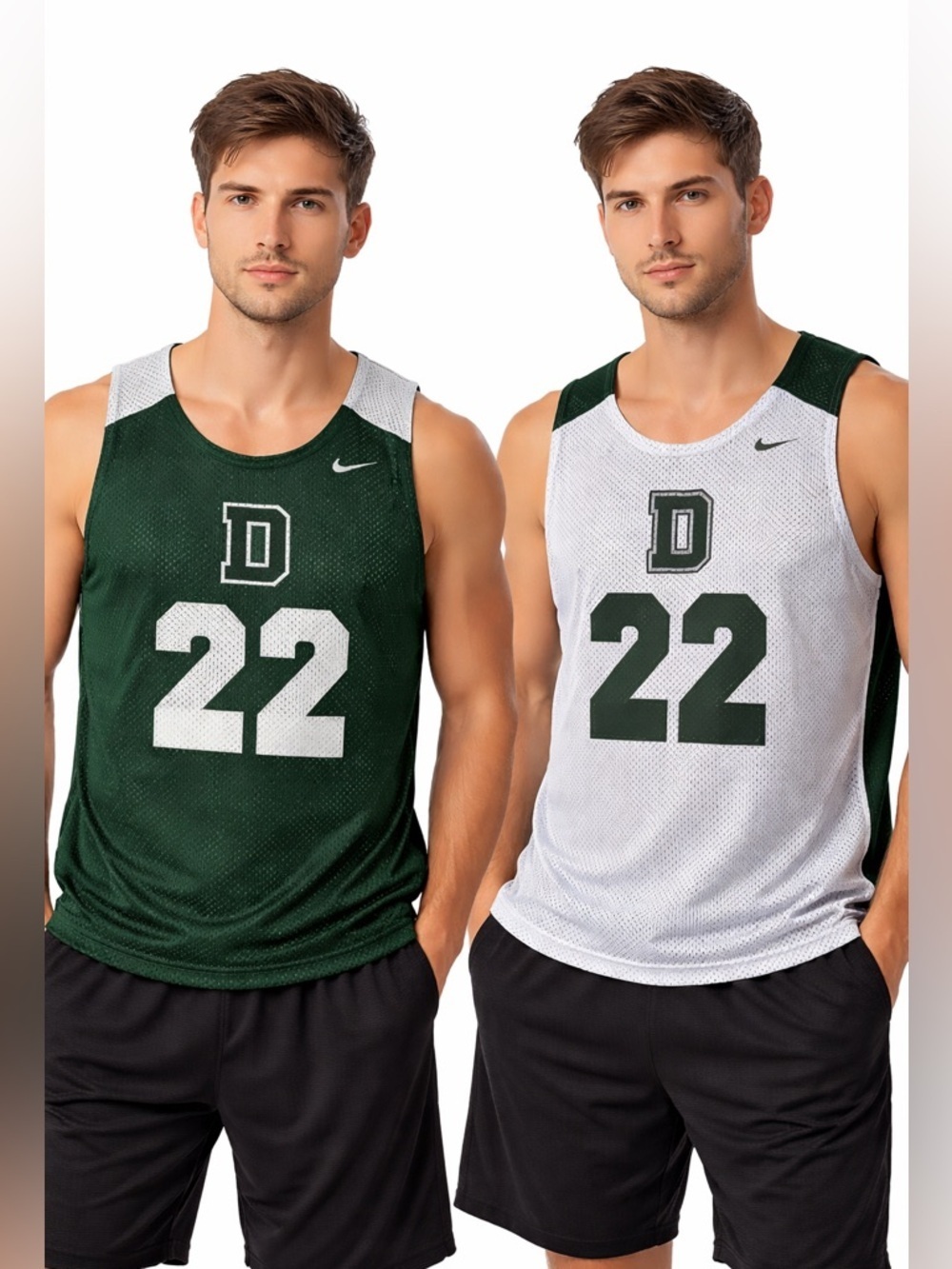 Nike Reversible Mesh Basketball Jersey #22 Green White Size L/XL